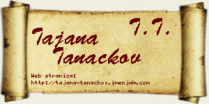 Tajana Tanackov vizit kartica
